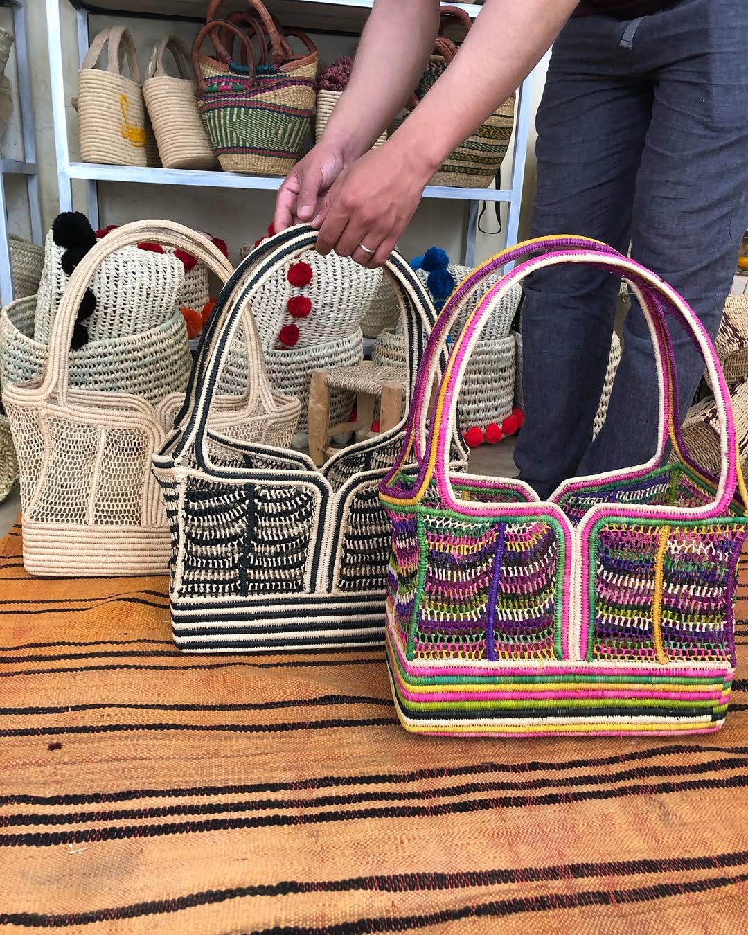 Moroccan Handmade Straw Handbags